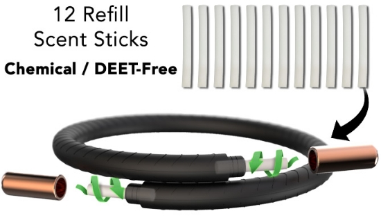 Picture 2 of 2-Pack Insect Repellent Bracelets With Refills: Repel Mosquitoes and More!     