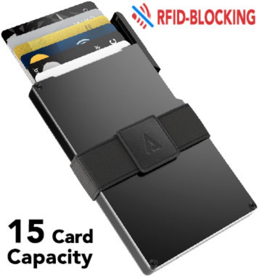 Picture 1 of Statik Aluminum RFID Blocking Credit Card Wallet and Money C