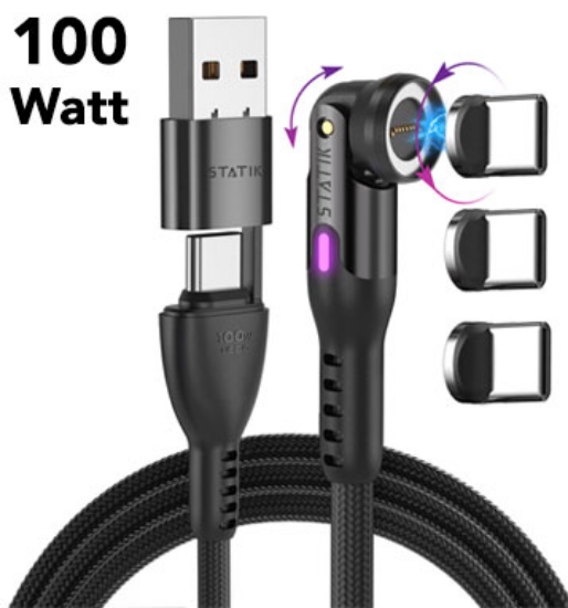 Picture 1 of STATIK 360 Fast-Charging Magnetic Pro Cable: 6.6ft USB-C Edition